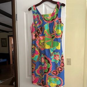 Lilly Pulitzer Lilly Vibrant Mini Dress - Blue, Pink, Green